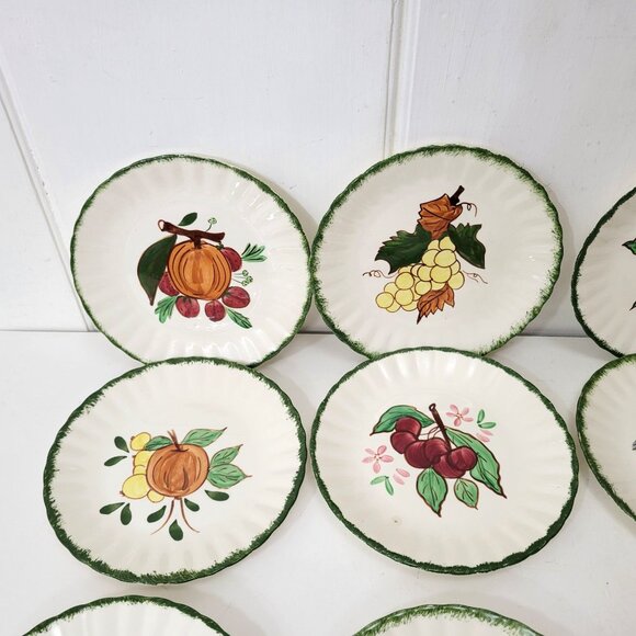 Blue Ridge Pottery Plates, Set of Eight - Picture 4 of 12